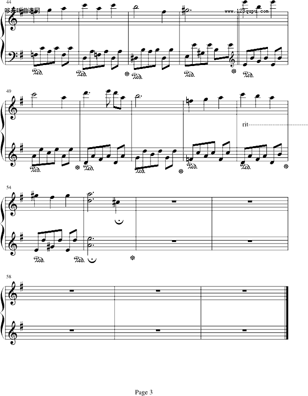 林中漫步-克萊德曼(鋼琴譜)3