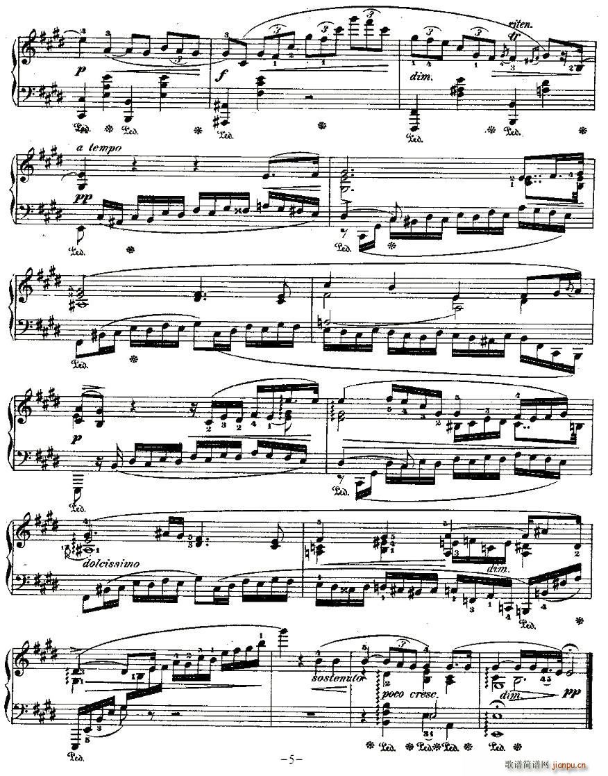 E大調夜曲Op.62－2(十字及以上)5