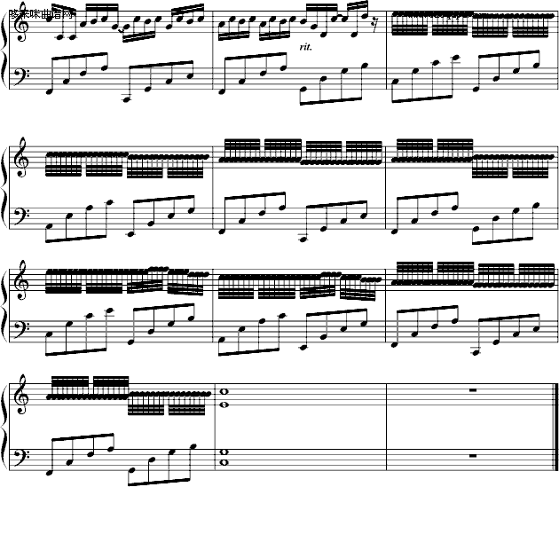 卡农-完美简单版-帕赫贝尔-Pachelbel(钢琴谱)6