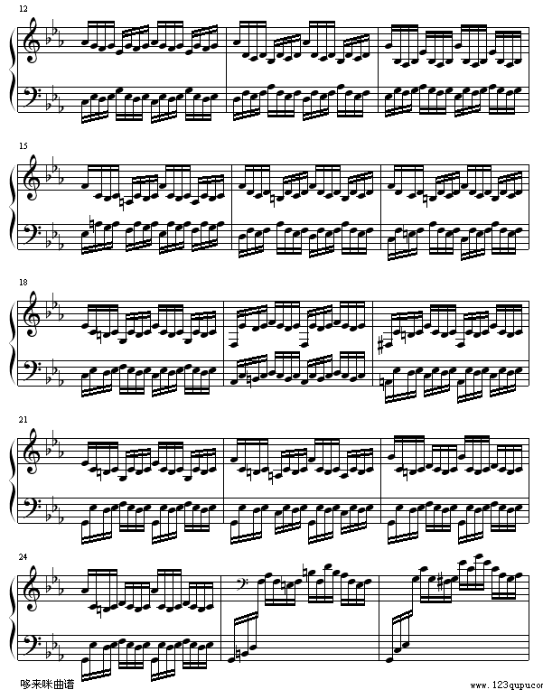 c小调前奏曲-巴赫 2