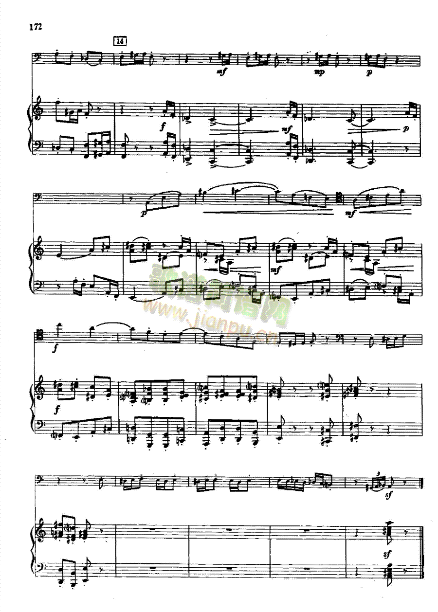 小協奏曲管樂類長號(鋼琴譜)15