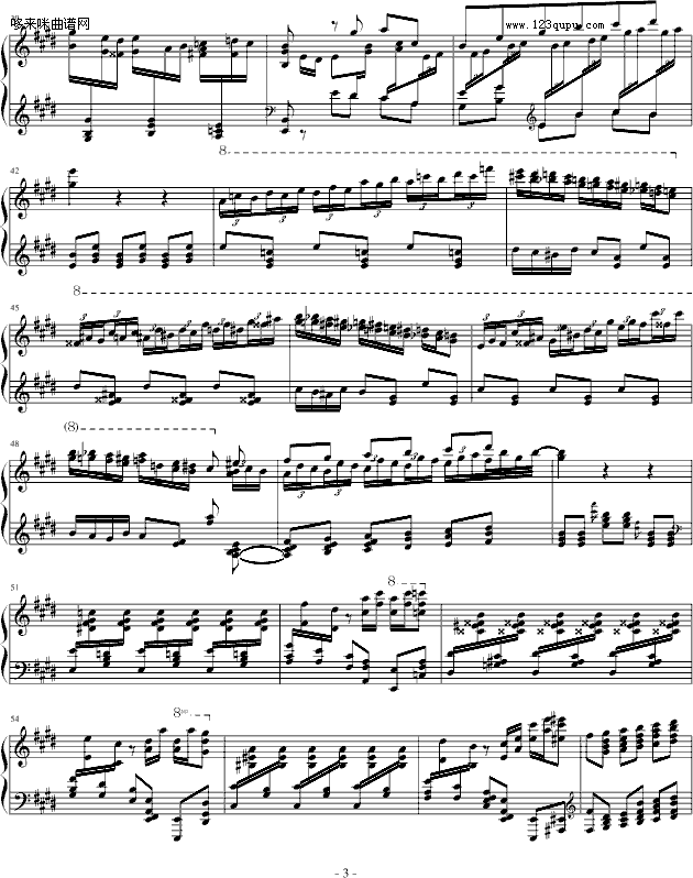 霍洛維茲卡門幻想曲-比才(鋼琴譜)3