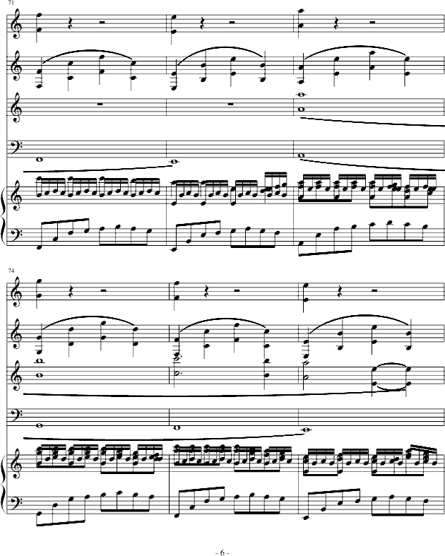卡农轮唱(钢琴谱)6