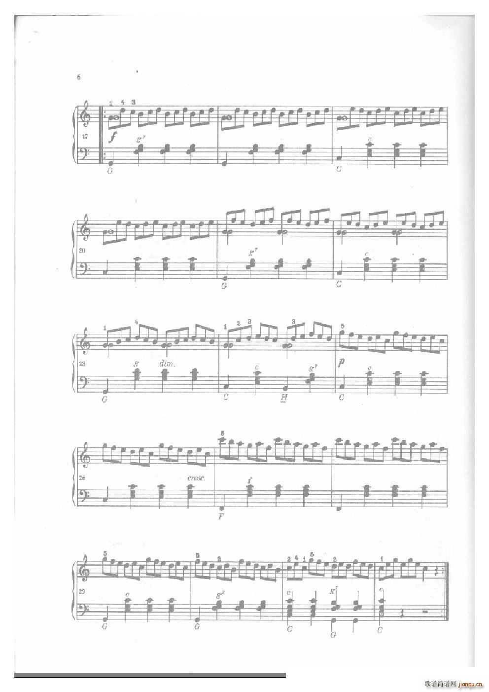 车尔尼手风琴练习曲集 Ⅱ(手风琴谱)5