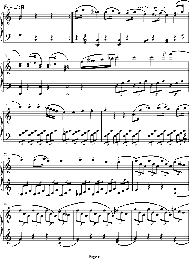 海頓奏鳴曲第一樂章-海頓(鋼琴譜)6