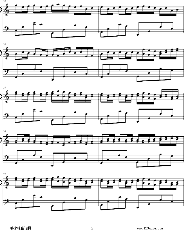 卡農--帕赫貝爾-Pachelbel(鋼琴譜)3