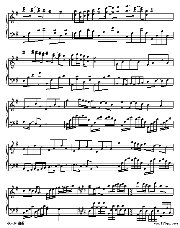 心境-克莱德曼(钢琴谱)3