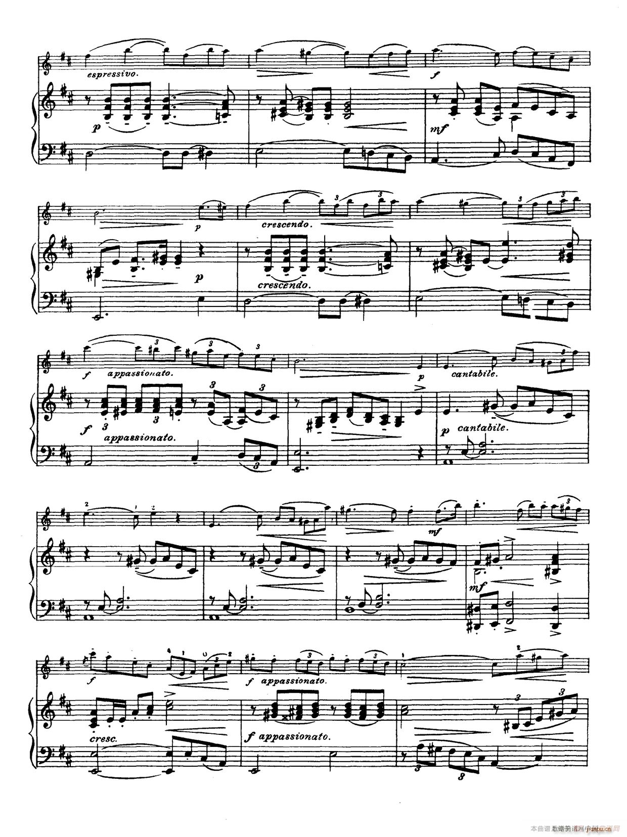 D大调学生协奏曲 塞茨作品第15号(小提琴谱)3