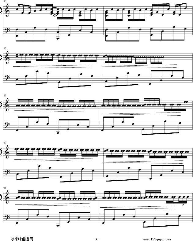 卡農--帕赫貝爾-Pachelbel(鋼琴譜)8