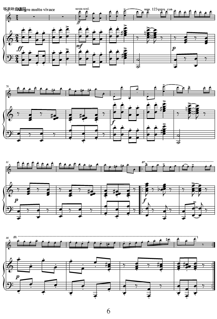 流浪者之歌-沙拉萨蒂(钢琴谱)6