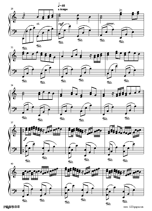 Canon-帕赫貝爾-Pachelbel(鋼琴譜)3
