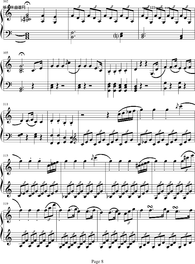 海頓奏鳴曲第一樂章-海頓(鋼琴譜)8