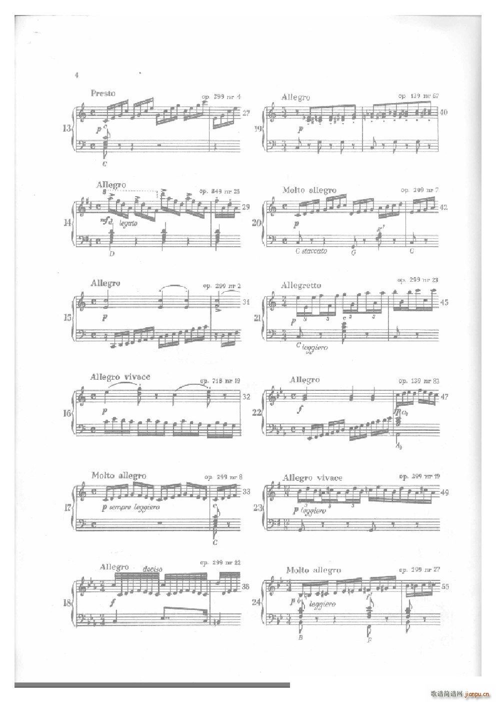 车尔尼手风琴练习曲集 Ⅱ(手风琴谱)3