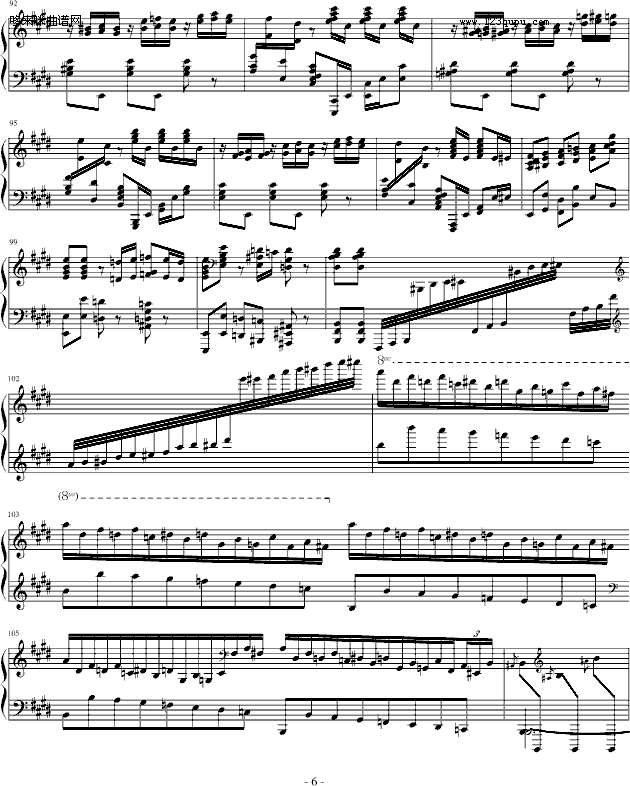 霍洛維茲卡門幻想曲-比才(鋼琴譜)6
