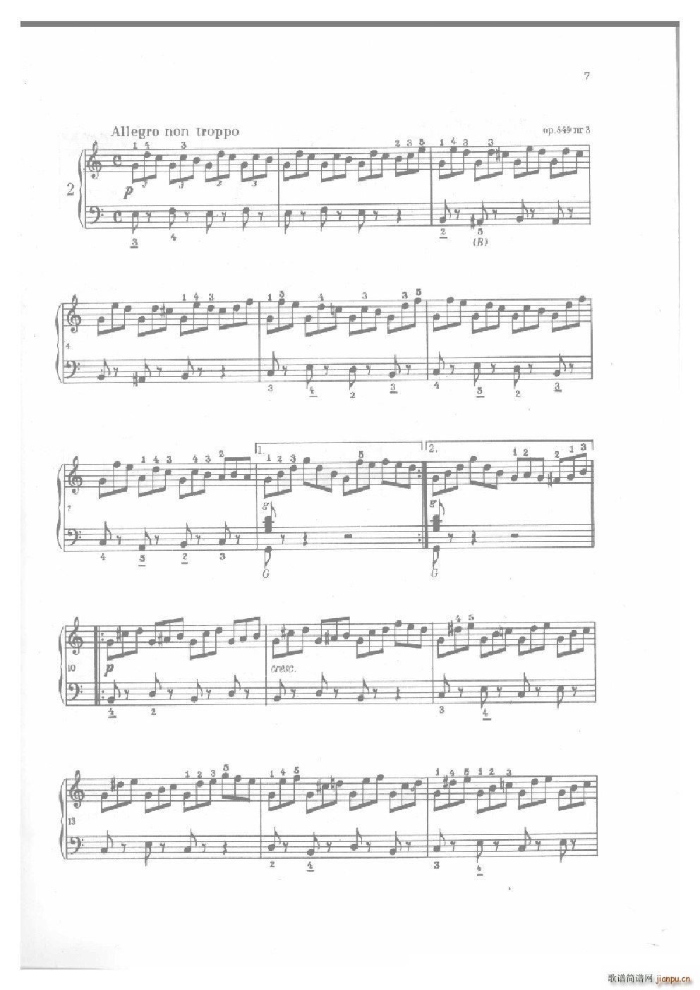 车尔尼手风琴练习曲集 Ⅱ(手风琴谱)6