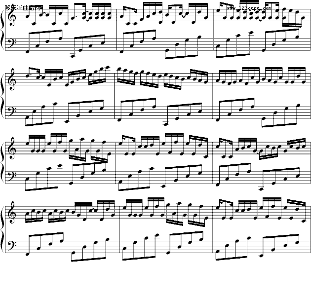 卡农-完美简单版-帕赫贝尔-Pachelbel(钢琴谱)5