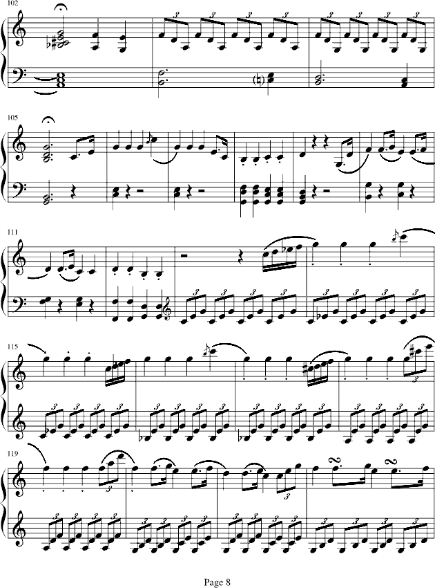 海頓奏鳴曲第一樂章(钢琴谱)8