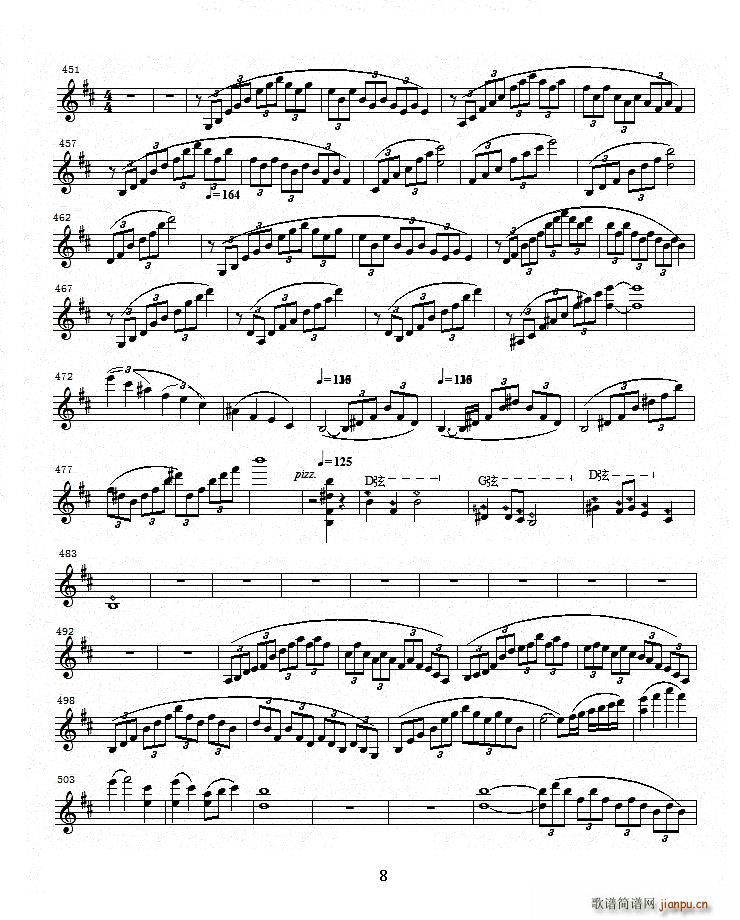 b小調第一小提琴協奏曲 第一樂章(小提琴譜)8