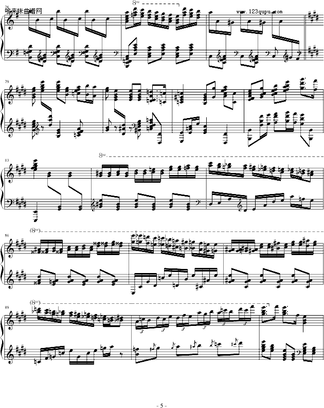 霍洛維茲卡門幻想曲-比才(鋼琴譜)5