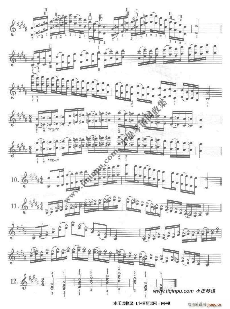 卡尔弗莱什小提琴音阶体系b大调