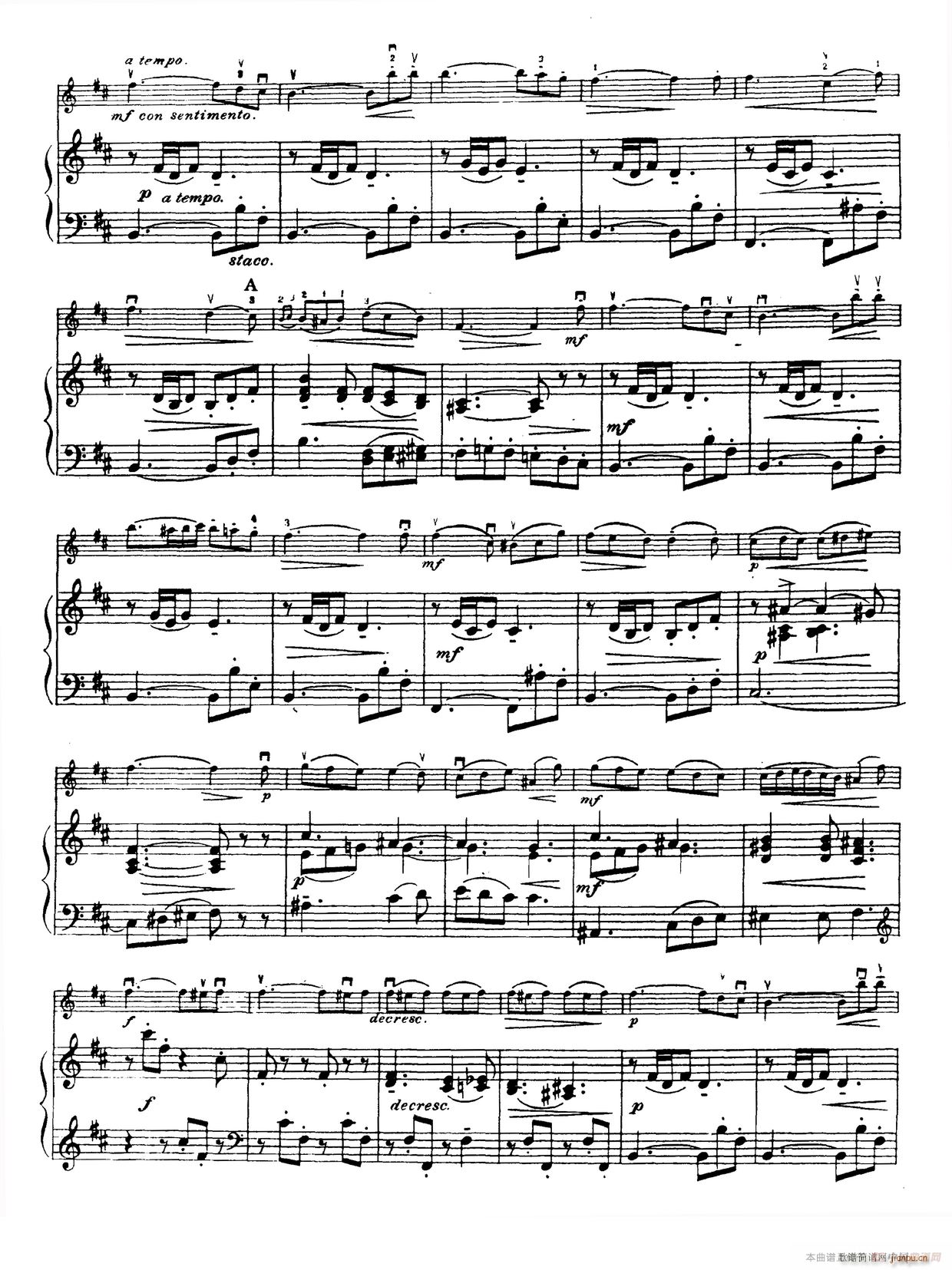 D大调学生协奏曲 塞茨作品第15号(小提琴谱)10