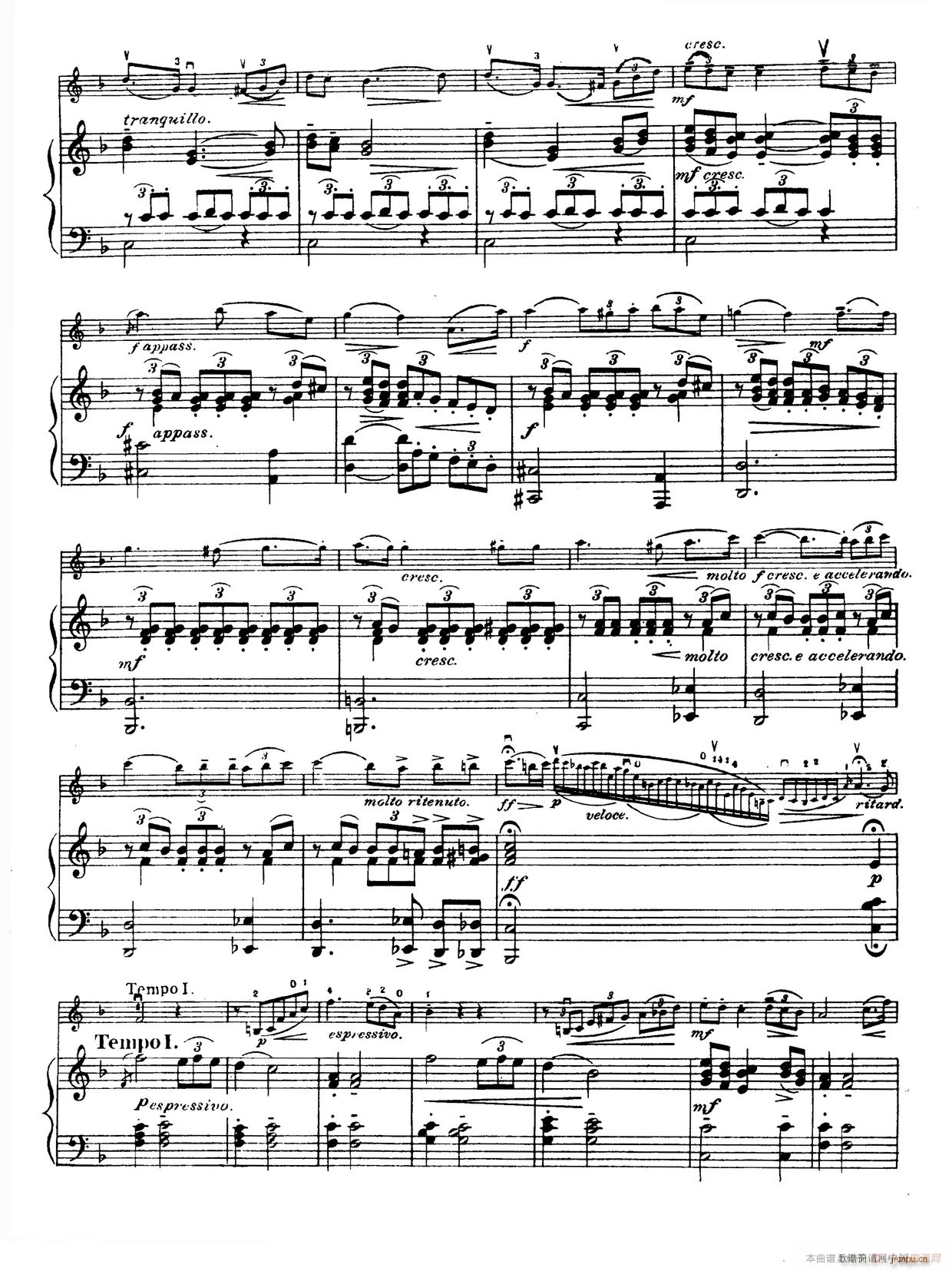 D大调学生协奏曲 塞茨作品第15号(小提琴谱)7