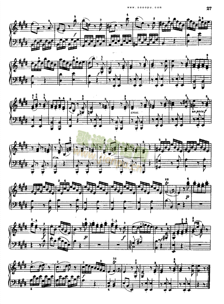 奏鸣曲三1767年出版键盘类钢琴(钢琴谱)6