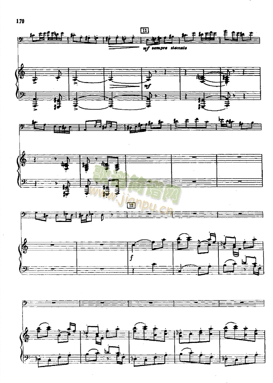 小協奏曲管樂類長號(鋼琴譜)13