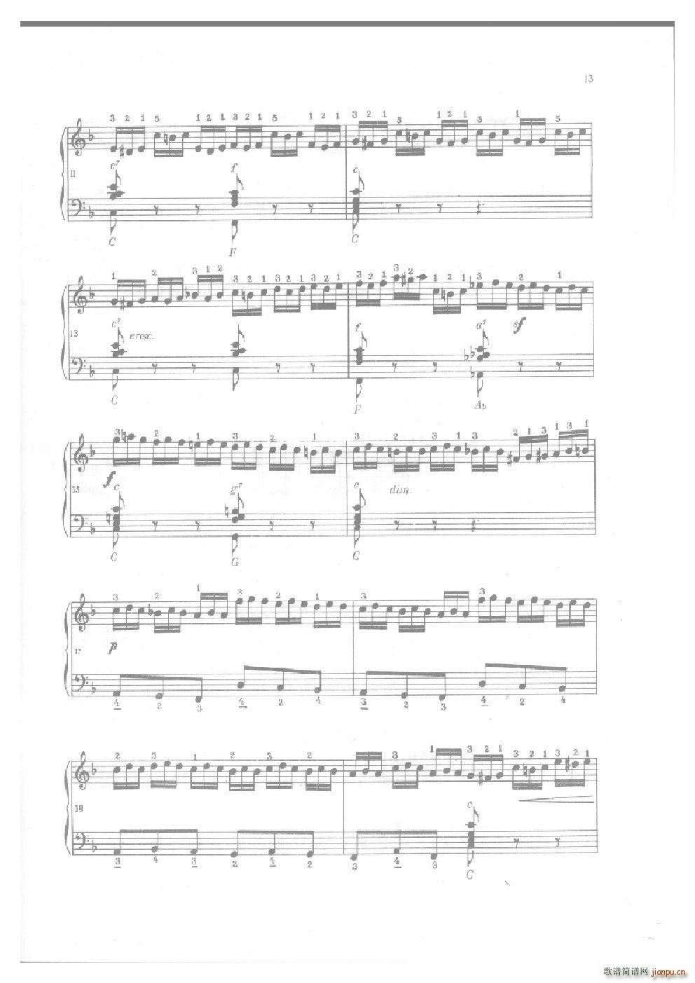车尔尼手风琴练习曲集 Ⅱ(手风琴谱)12