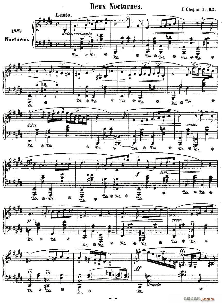 E大調夜曲Op.62－2(十字及以上)1