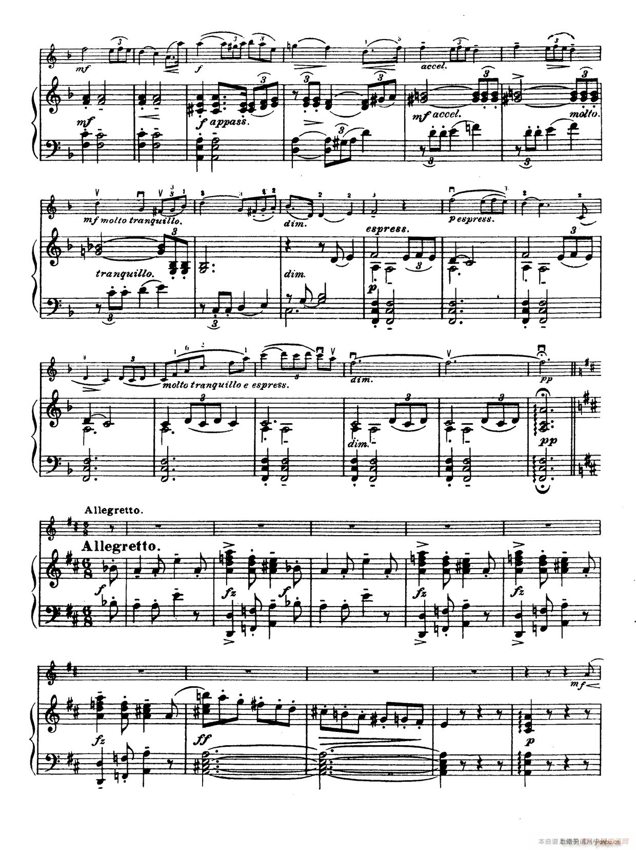 D大调学生协奏曲 塞茨作品第15号(小提琴谱)8