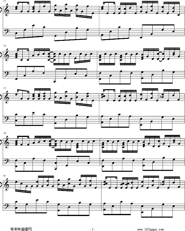 卡農--帕赫貝爾-Pachelbel(鋼琴譜)7