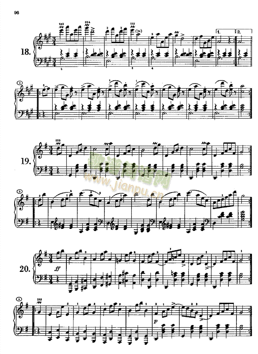 36首原創舞曲又名第一圓舞曲Opus9.D365鍵盤類鋼琴(鋼琴譜)8