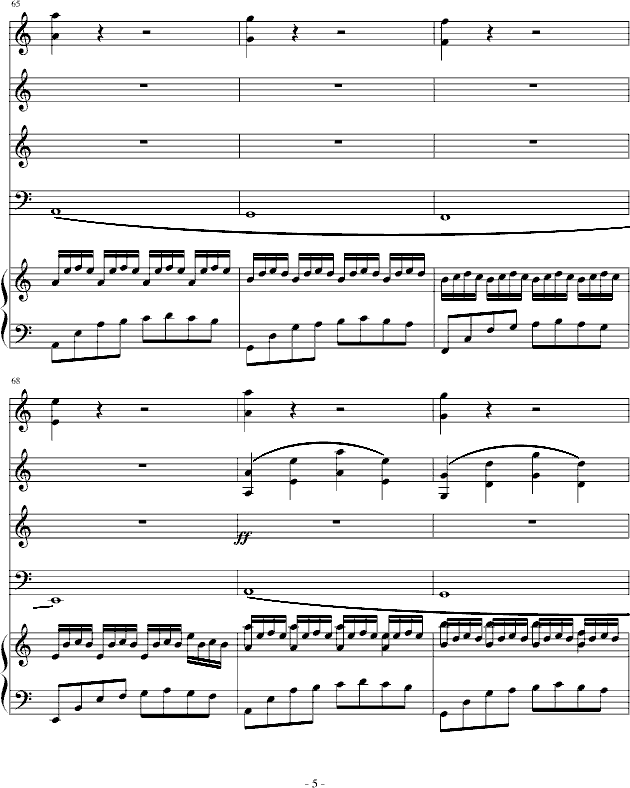 卡农轮唱(钢琴谱)5