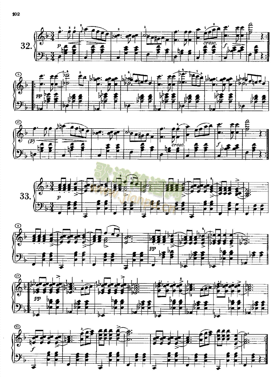 36首原創舞曲又名第一圓舞曲Opus9.D365鍵盤類鋼琴(鋼琴譜)14