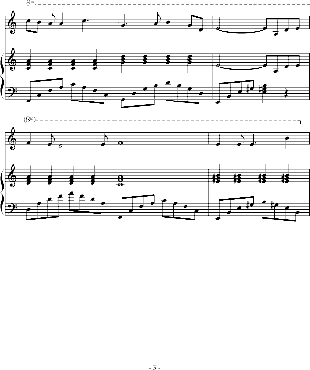 图兰朵—三手联弹版(钢琴谱)3