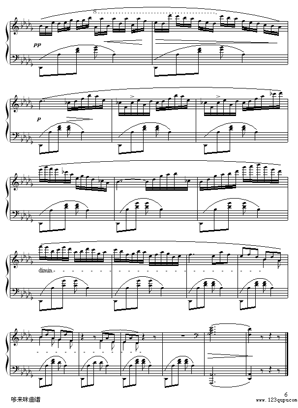 摇篮曲-Music-boy-肖邦(钢琴谱)6