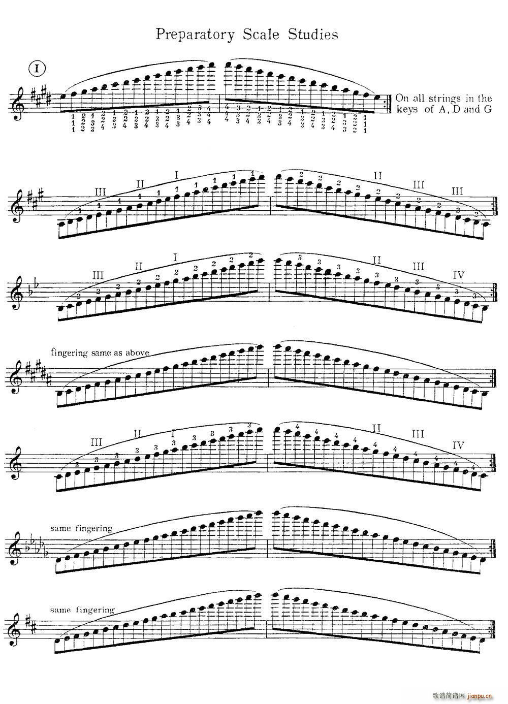 小提琴人工泛音记谱图片