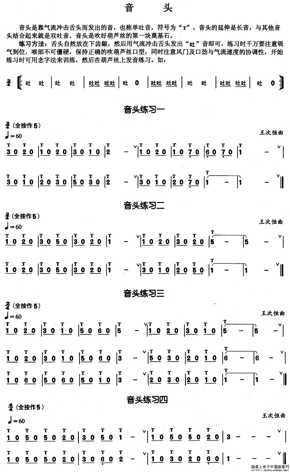 網友免費上傳分享的一首旋律優美的葫蘆絲曲譜簡譜,節奏感強有律動感