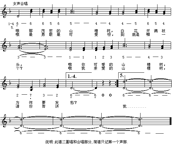 山楂樹(俄)簡譜_山楂樹(俄)三字歌譜曲譜_三字歌譜_818簡譜曲譜網