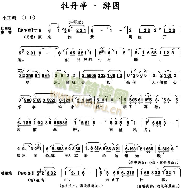 牡丹亭游园皂罗袍好姐姐