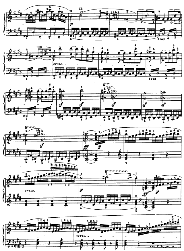 第十四钢琴奏鸣曲月光曲op27no2贝多芬