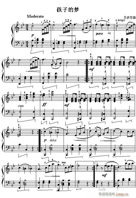 莫扎特魔笛钢琴曲谱子图片