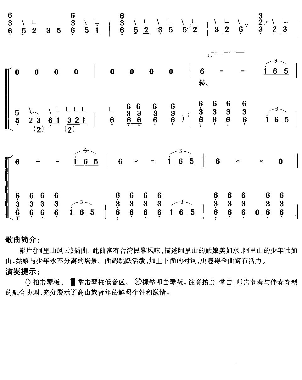 阿里山姑娘古箏彈唱