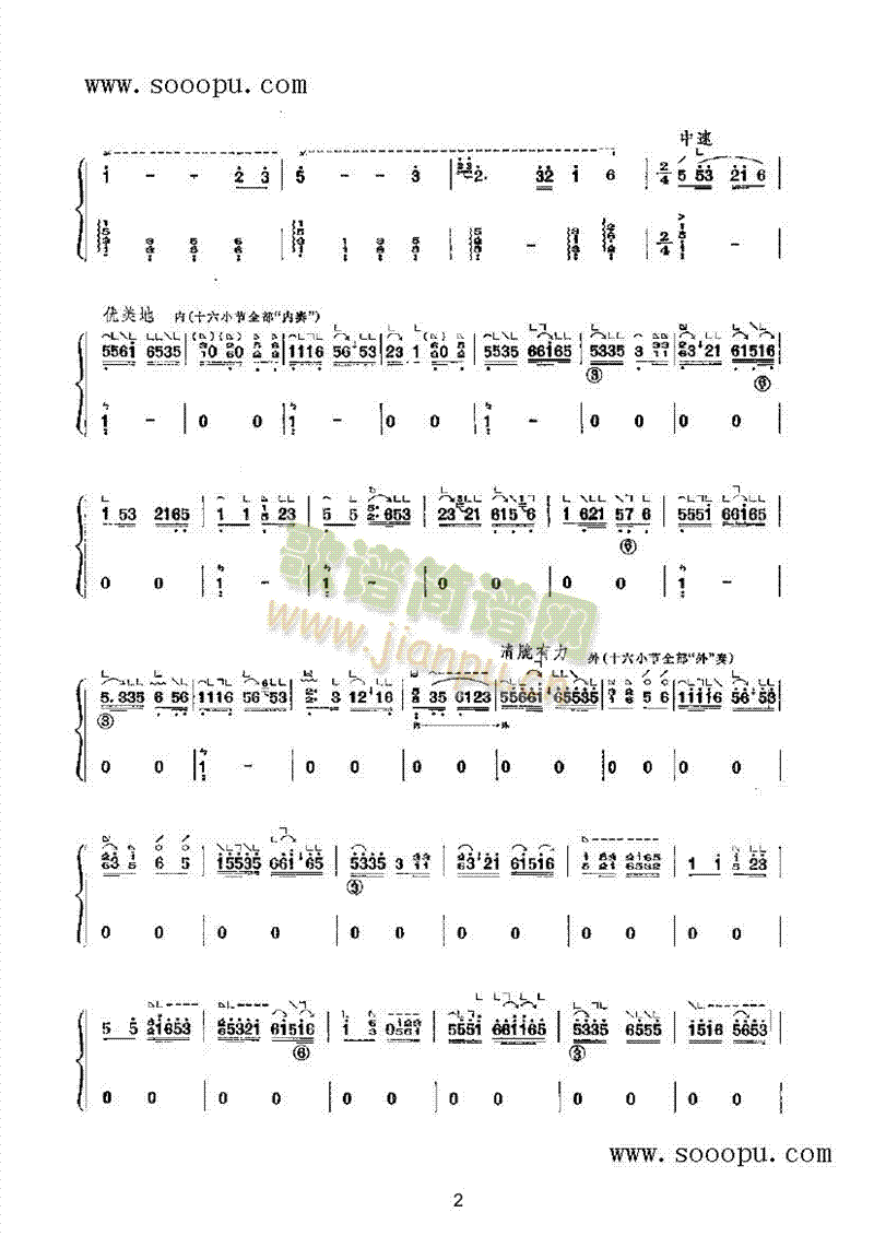 瀏陽河 民樂類 古箏簡譜_瀏陽河 民樂類 古箏古箏揚琴譜曲譜_古箏揚琴